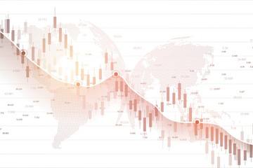 Poster - Stock market graph or forex trading chart for business and financial concepts. Abstract finance background investment or Economic trends business idea. Stock market data. Vector illustration