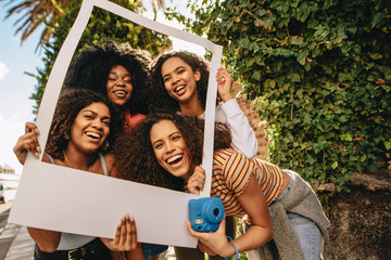 Wall Mural - Posing for their social media post