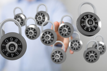 security data code digital in hand