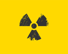 Radiation Icon Vector. Warning Radioactive Sign Danger Symbol.