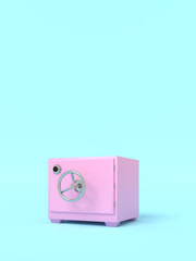Poster - Vintage safe deposit. Illustration with empty place for text. Vertical orientation. 3D rendering