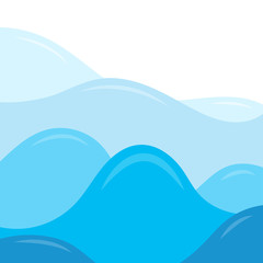 Wall Mural - Abstract blue wave water concept vector background design illustration.