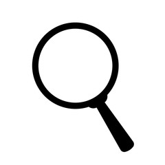 Poster - Magnifier icon. Vector magnifier icon on white background.