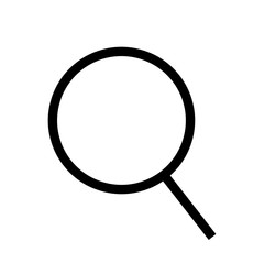 Poster - Modern vector magnifier icon. Design element for search bar. Flat icon of magnifier.