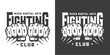 © DGIM studio - Vintage fight club monochrome logo