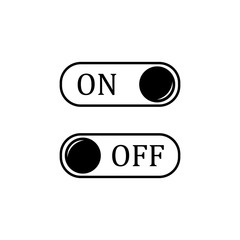 Poster - On and off toggle switch button vector image