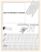 Design_6_the Page Layout Of The English Alphabet To Teach Writing Upper And Lower Case Letters With A Place To Insert An Illustration Or Drawing