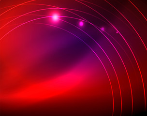 Neon circles abstract background