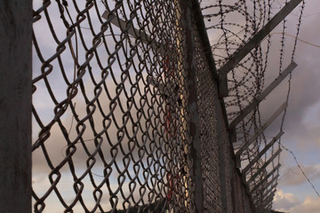 Background War Net Barrier Barbed Wire Conflict in Phuket Thailand