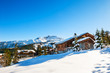 Courchevel ski resort in Alps mountains, France. Winter landscape. Famous travel destination