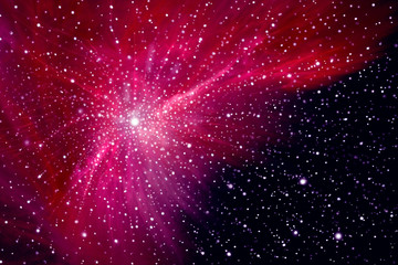 Wall Mural - Spiral galaxy in outer spaces