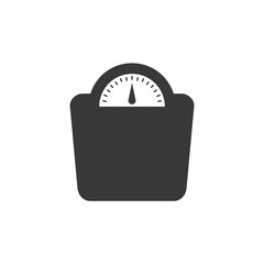 Aufkleber - Weight Scale icon symbol template black color editable. simple logo vector illustration for graphic and web design.