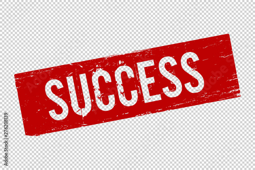 Cuadros en Lienzo Grunge red Successsquare rubber seal stamp