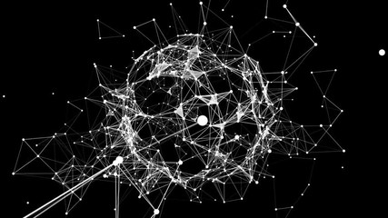 Poster - Concept: business, future, connection. Abstract world map background for news intro.