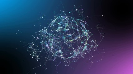 Poster - Connections form world network. Global communication, internet, social media.