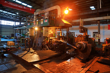 Strip production machinery and equipment in a factory