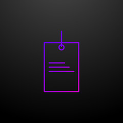 Poster - tag nolan icon. Elements of Eco set. Simple icon for websites, web design, mobile app, info graphics
