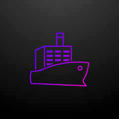 Poster - ship cargo nolan icon. Elements of logistics set. Simple icon for websites, web design, mobile app, info graphics