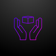 Poster - Hand delivery nolan icon. Elements of logistics set. Simple icon for websites, web design, mobile app, info graphics