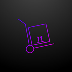 Poster - trolley goods box nolan icon. Elements of logistics set. Simple icon for websites, web design, mobile app, info graphics