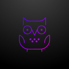 Poster - owl nolan icon. Elements of school set. Simple icon for websites, web design, mobile app, info graphics