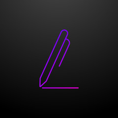 Poster - a pen nolan icon. Elements of school set. Simple icon for websites, web design, mobile app, info graphics