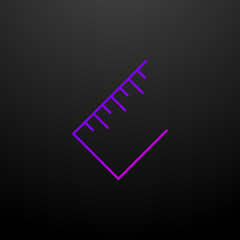 Poster - ruler nolan icon. Elements of school set. Simple icon for websites, web design, mobile app, info graphics