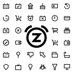 Poster - bell snooze icon. Universal set of web for website design and development, app development