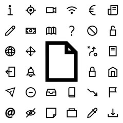 Poster - paper icon. Universal set of web for website design and development, app development