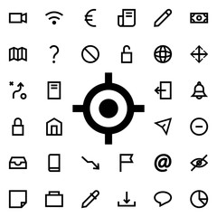 Poster - target icon. Universal set of web for website design and development, app development