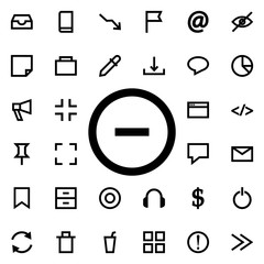 Poster - remove icon. Universal set of web for website design and development, app development