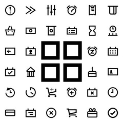 Poster - annexes icon. Universal set of web for website design and development, app development