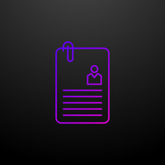 Poster - Curriculum vitae line nolan icon. Elements of cv set. Simple icon for websites, web design, mobile app, info graphics