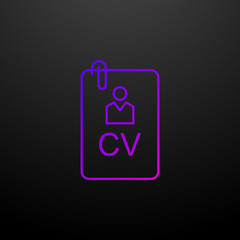 Poster - Curriculum vitae line nolan icon. Elements of cv set. Simple icon for websites, web design, mobile app, info graphics