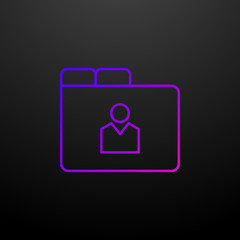 Poster - Profile information line nolan icon. Elements of cv set. Simple icon for websites, web design, mobile app, info graphics
