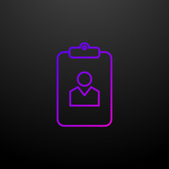 Poster - Profile information line nolan icon. Elements of cv set. Simple icon for websites, web design, mobile app, info graphics