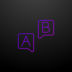 Poster - Languages line nolan icon. Elements of cv set. Simple icon for websites, web design, mobile app, info graphics