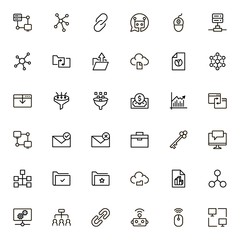 Digital marketing icon set.