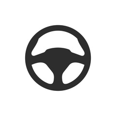 Poster - Car steering wheel icon set symbol template black color editable. simple logo vector illustration for graphic and web design.