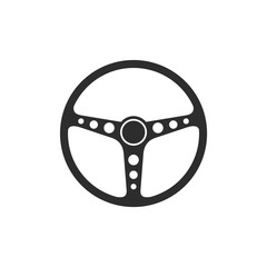 Poster - Car steering wheel icon set symbol template black color editable. simple logo vector illustration for graphic and web design.