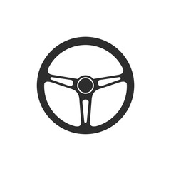 Poster - Car steering wheel icon set symbol template black color editable. simple logo vector illustration for graphic and web design.