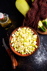 Canvas Print - green zucchini