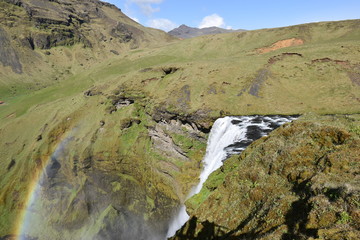 Wall Mural - The big Skogafoss Waterfall in the South of Iceland