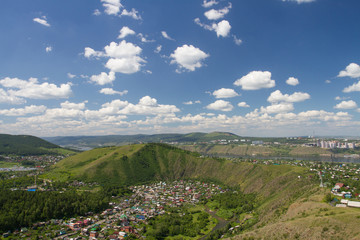 Wall Mural - panorama of mountains and clouds