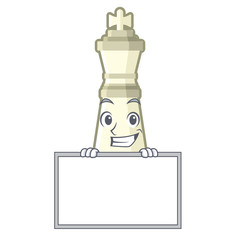 Canvas Print - Grinning with board chess king isolated in the character