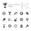 Sport & athletic related icons. football, jersey, basketball.