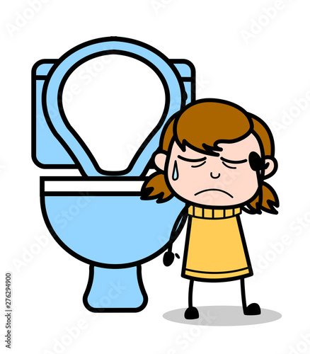 Constipation Problem Retro Cartoon Girl Teen Vector Illustration Buy This Stock Vector And Explore Similar Vectors At Adobe Stock Adobe Stock