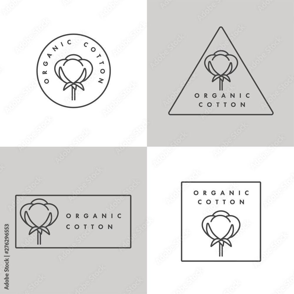 Vector set of labels, badges and design elements for organic and ...