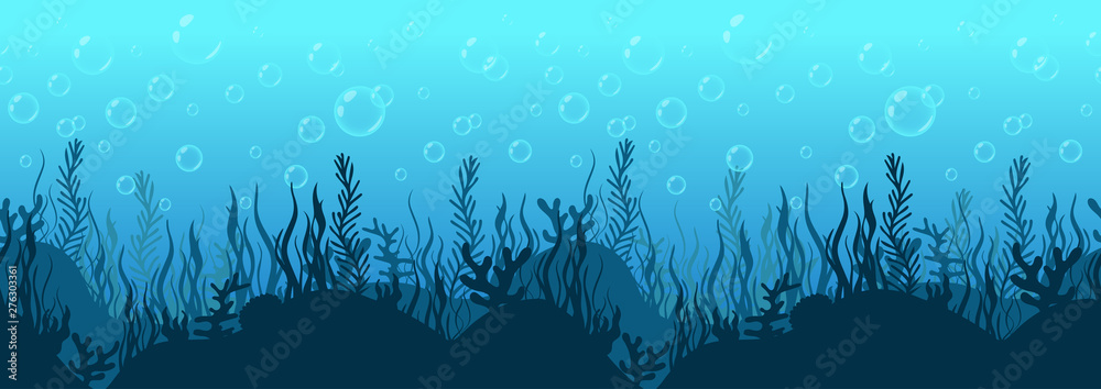 Foto Auf Aludibond Underwater World Background Sea Bottom