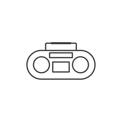 Aufkleber - Media Music and Radio Player icon symbol template black color editable. simple logo vector illustration for graphic and web design.